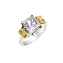 Style Tribute Diamond Ring With 2 Yellow Diamonds 7 Style Tribute Diamond Ring With 2 Yellow Diamonds -Best Jewelry Store H6A9782copy2
