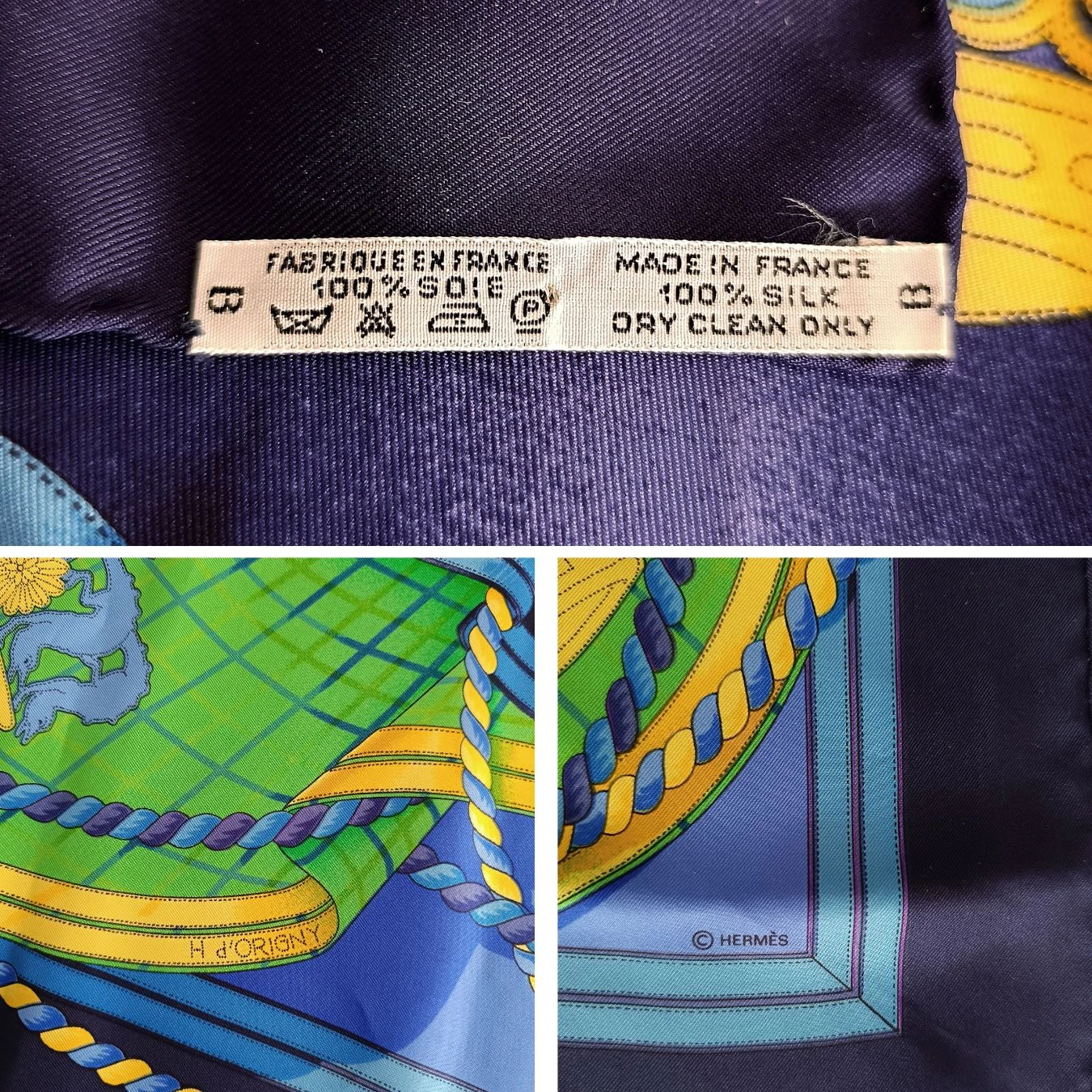 Vintage APT HERMeS Hermes Grande Tenue Silk Scarf 89x89 8 Vintage APT HERMeS Hermes Grande Tenue Silk Scarf 89x89 - Image 6