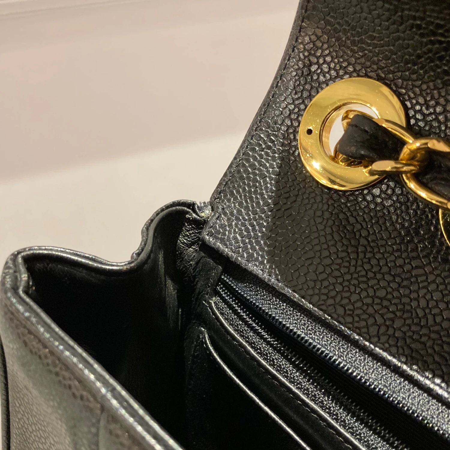 AMORE Vintage CHANEL 1991-1994 Black Caviar Vertical Classic Flap Jumbo 14367 14 AMORE Vintage CHANEL 1991-1994 Black Caviar Vertical Classic Flap Jumbo 14367 - Image 12