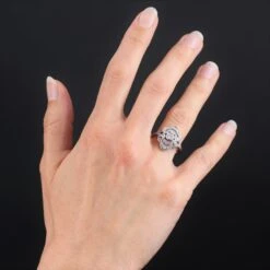 Sarl Baume French 1930s Art Deco Style Diamonds 18 Karat White Gold Ring -Best Jewelry Store IMG 1074 master 130e8023 4964 401f a145 257465376155