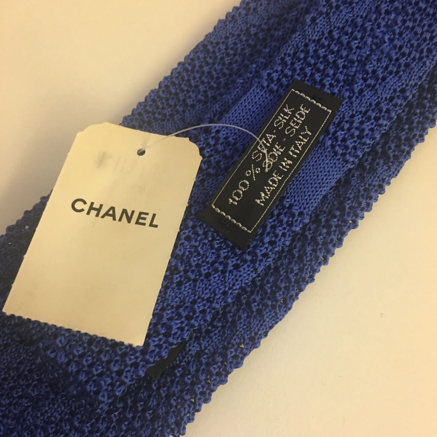 Fancy Lux CHANEL Tie In Blue Silk 8 Fancy Lux CHANEL Tie In Blue Silk - Image 6