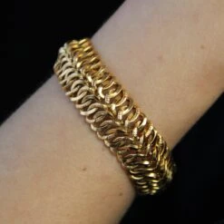 Sarl Baume French 1960s 18 Karat Yellow Gold Flexible Retro Bracelet -Best Jewelry Store IMG 1312 master