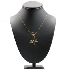 Sarl Baume French 20th Century Fine Pearl 18 Karat Yellow Gold Swallows Necklace -Best Jewelry Store IMG 1315 master