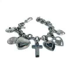Jagged Metal MOSCHINO Charm Bracelet Y2K -Best Jewelry Store IMG 1319 master