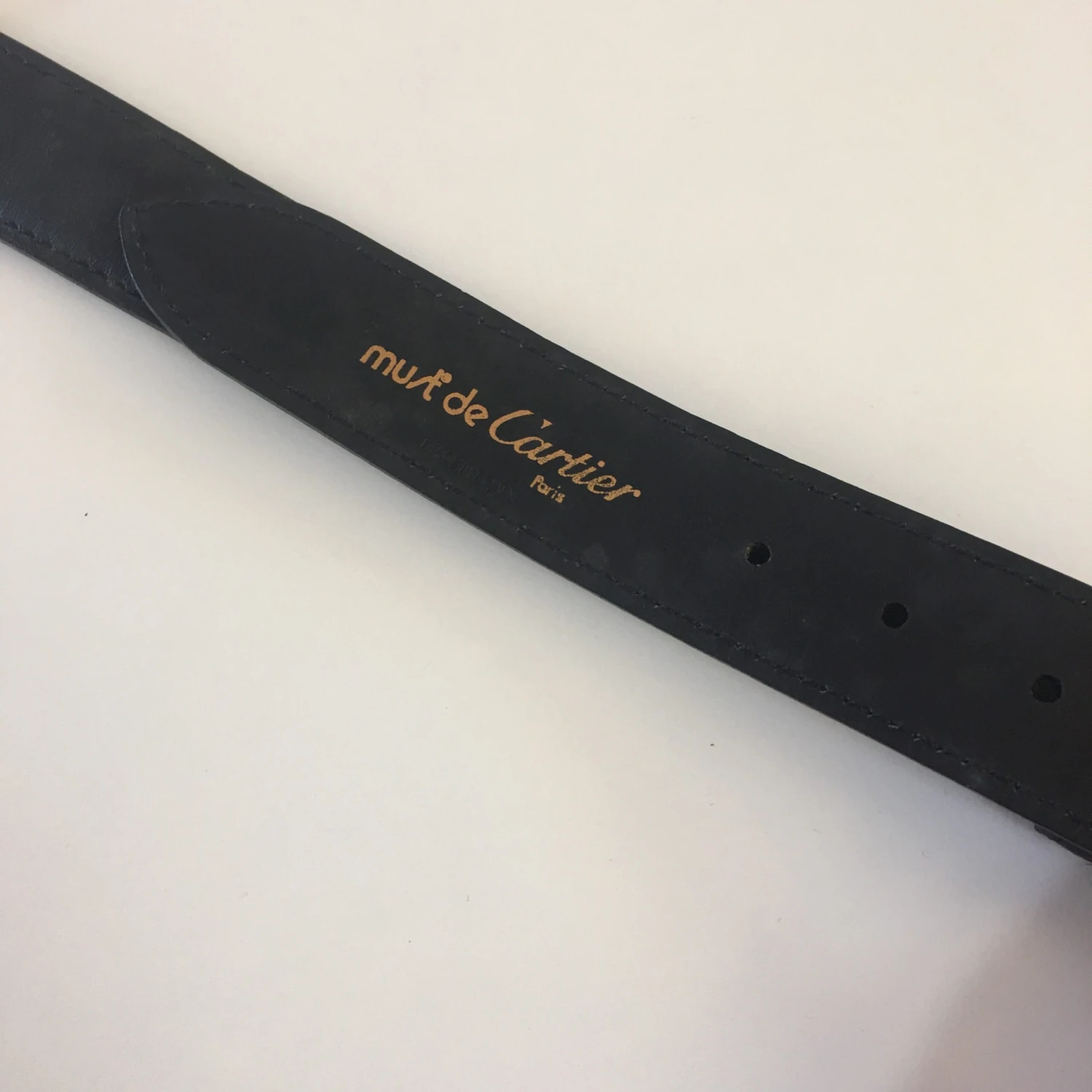 Fancy Lux CARTIER Belt In Black Leather 8 Fancy Lux CARTIER Belt In Black Leather - Image 6