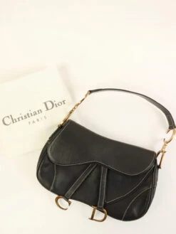 QOO Vintage DIOR Leather Saddle Bag Black -Best Jewelry Store IMG 2072