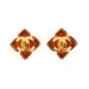 QOO Vintage CHANEL 1995 Made Gripoix Clover Motif Cc Mark Earrings Gold/Brown -Best Jewelry Store IMG 2352 d6754966 8811 4475 b1a1 cb9b2bf5dc88