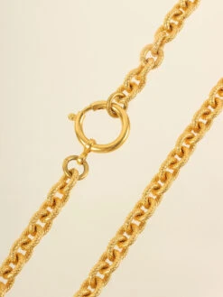 QOO Vintage CHANEL 1993 Made Round Cc Mark Plate Long Necklace Gold/Clear -Best Jewelry Store IMG 2368