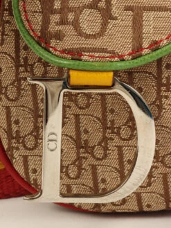 QOO Vintage DIOR Rasta Trotter Double Saddle Shoulder Bag Brown/Multi -Best Jewelry Store IMG 2425
