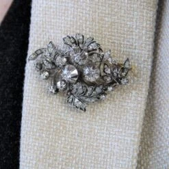 Sarl Baume 19th Century 3, 90 Carats Diamonds Bouquet Silver 18 Karat Yellow Gold Brooch -Best Jewelry Store IMG 2662 master