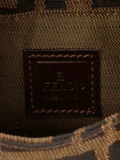 QOO Vintage FENDI Ff Zucca Pattern Mini Mamma Baguette Brown -Best Jewelry Store IMG 2789