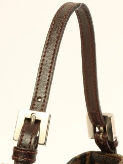 QOO Vintage FENDI Ff Zucca Pattern Mini Mamma Baguette Brown -Best Jewelry Store IMG 2794