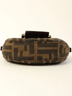 QOO Vintage FENDI Ff Zucca Pattern Mini Mamma Baguette Brown -Best Jewelry Store IMG 2800