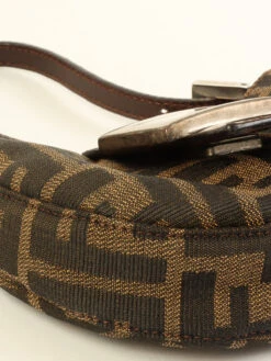 QOO Vintage FENDI Ff Zucca Pattern Mini Mamma Baguette Brown -Best Jewelry Store IMG 2802