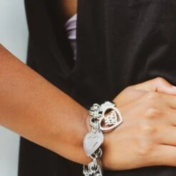 Jagged Metal MOSCHINO Charm Bracelet Y2K -Best Jewelry Store IMG 2814 master