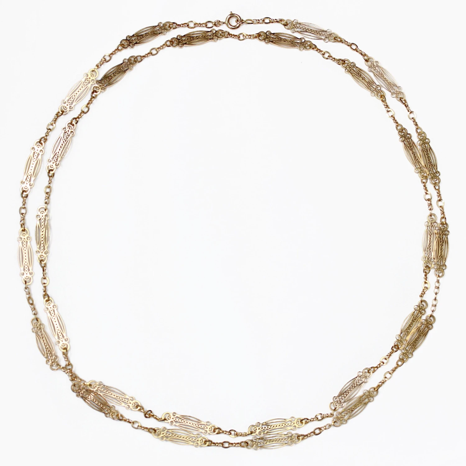 Sarl Baume French Art Nouveau 18 Karat Yellow Gold Art Nouveau Long Necklace 6 Sarl Baume French Art Nouveau 18 Karat Yellow Gold Art Nouveau Long Necklace - Image 4