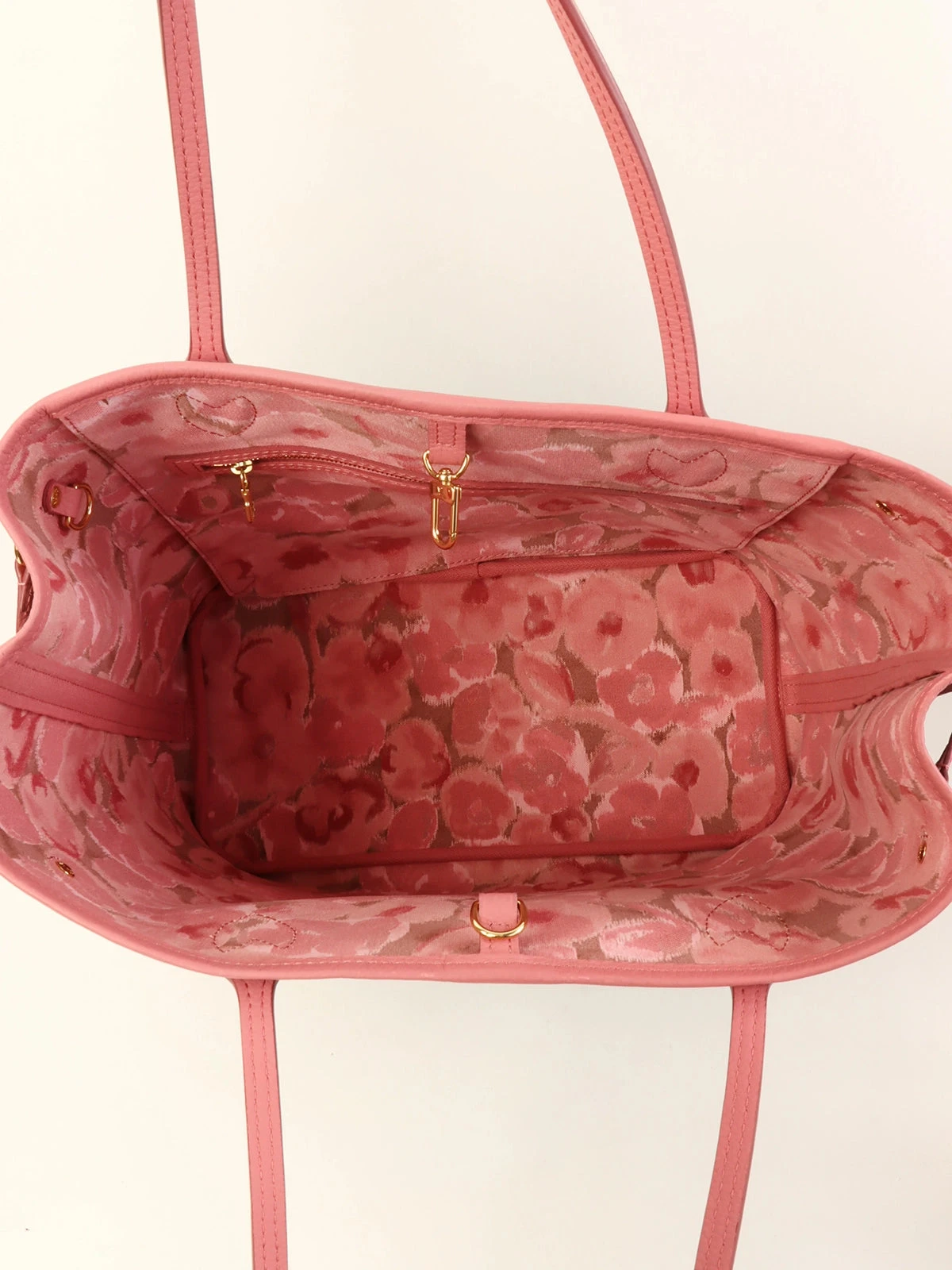 QOO Vintage LOUIS VUITTON 2013 Made Canvas Monogram Ikat Flower Neverfull Mm Brown/Pink 6 QOO Vintage LOUIS VUITTON 2013 Made Canvas Monogram Ikat Flower Neverfull Mm Brown/Pink - Image 4