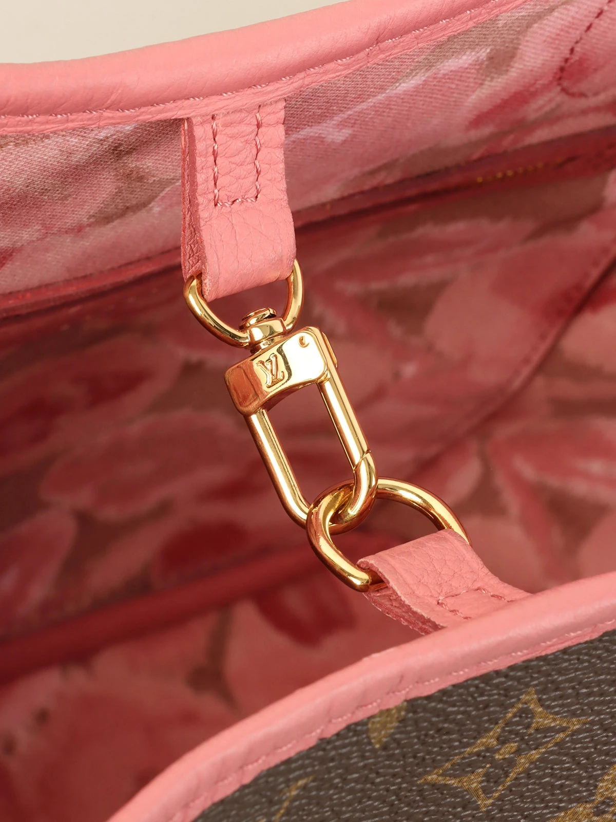 QOO Vintage LOUIS VUITTON 2013 Made Canvas Monogram Ikat Flower Neverfull Mm Brown/Pink 13 QOO Vintage LOUIS VUITTON 2013 Made Canvas Monogram Ikat Flower Neverfull Mm Brown/Pink - Image 11