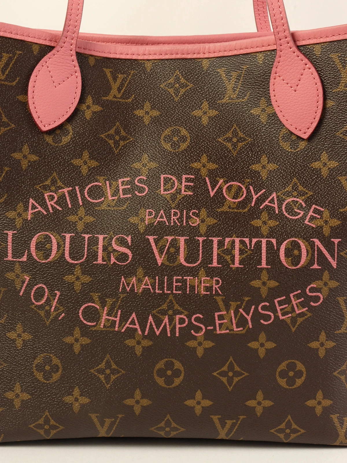 QOO Vintage LOUIS VUITTON 2013 Made Canvas Monogram Ikat Flower Neverfull Mm Brown/Pink 8 QOO Vintage LOUIS VUITTON 2013 Made Canvas Monogram Ikat Flower Neverfull Mm Brown/Pink - Image 6