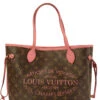 QOO Vintage LOUIS VUITTON 2013 Made Canvas Monogram Ikat Flower Neverfull Mm Brown/Pink