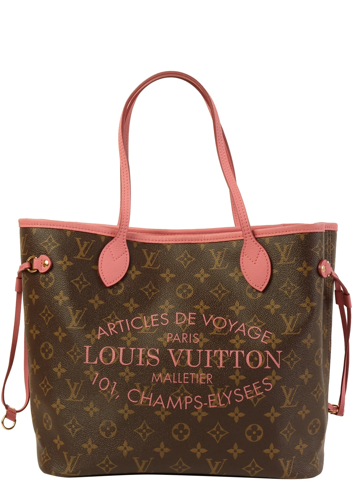 QOO Vintage LOUIS VUITTON 2013 Made Canvas Monogram Ikat Flower Neverfull Mm Brown/Pink 3 QOO Vintage LOUIS VUITTON 2013 Made Canvas Monogram Ikat Flower Neverfull Mm Brown/Pink