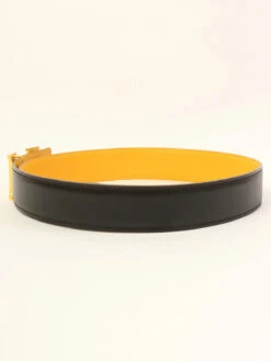 QOO Vintage HERMES 1998 Made Constance Belt Black/Yellow -Best Jewelry Store IMG 3313