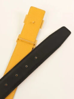 QOO Vintage HERMES 1998 Made Constance Belt Black/Yellow -Best Jewelry Store IMG 3315