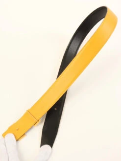 QOO Vintage HERMES 1998 Made Constance Belt Black/Yellow -Best Jewelry Store IMG 3317