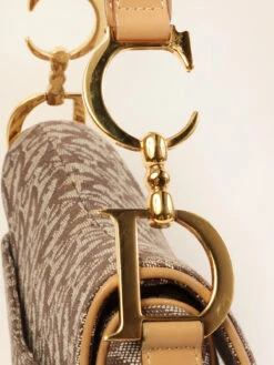 QOO Vintage DIOR Trotter Pattern Saddle Bag Brown -Best Jewelry Store IMG 3805