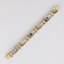 Sarl Baume 1930s Natural Ceylon Sapphires And Diamonds 18 Karat Yellow Gold Bracelet -Best Jewelry Store IMG 4067 master e691cb61 81b1 4e77 a9a3 b3da75299b5a