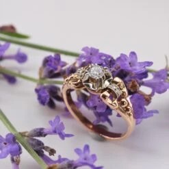 Sarl Baume French 1950s Retro Diamond 18 Karat Yellow Gold Solitaire Ring 17 Sarl Baume French 1950s Retro Diamond 18 Karat Yellow Gold Solitaire Ring -Best Jewelry Store IMG 4144 master