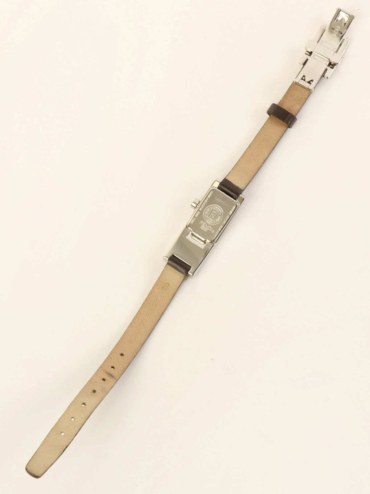 QOO Vintage FENDI Square Logo Face Watch Silver/Dark Brown 7 QOO Vintage FENDI Square Logo Face Watch Silver/Dark Brown - Image 5