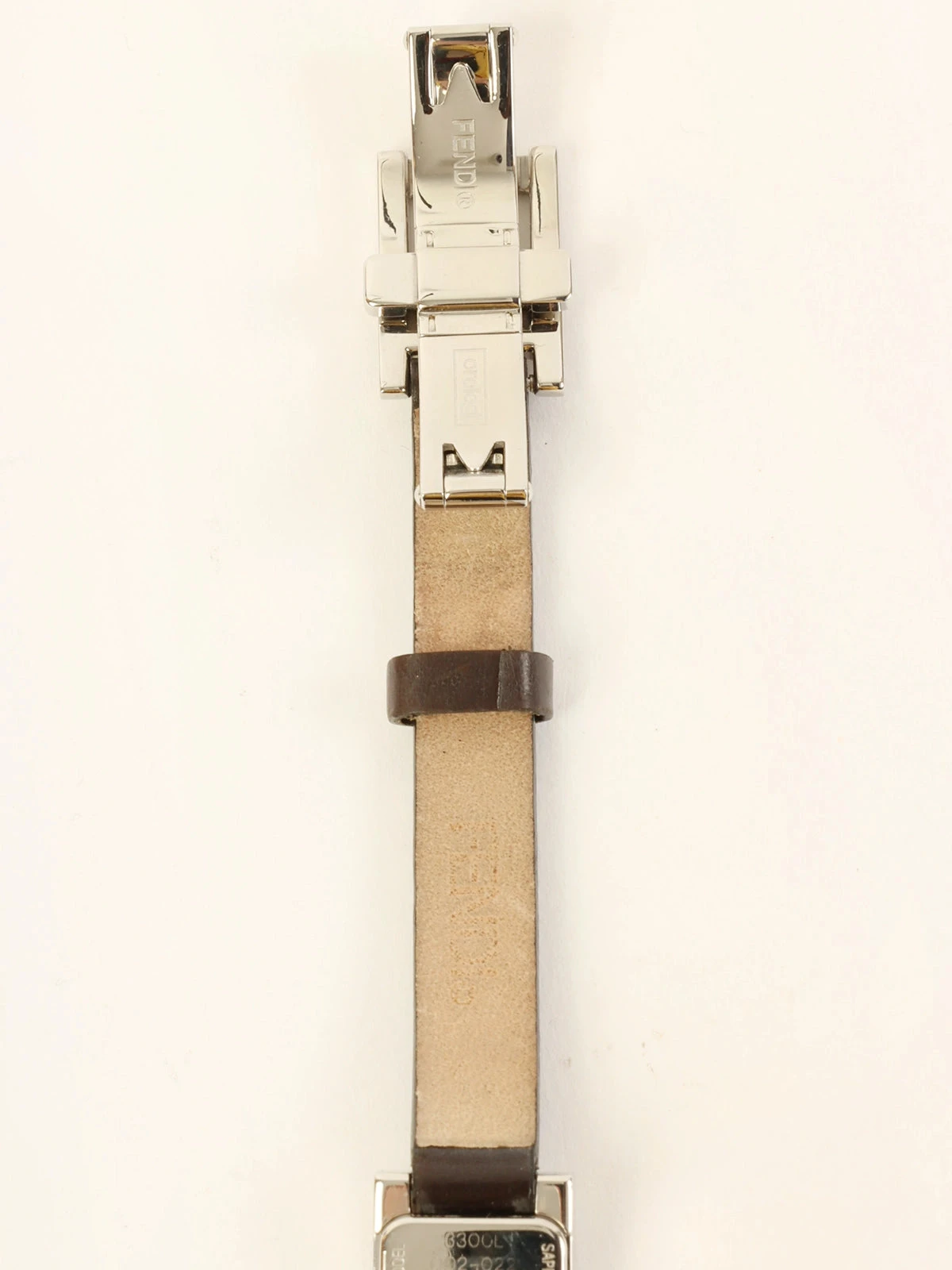 QOO Vintage FENDI Square Logo Face Watch Silver/Dark Brown 11 QOO Vintage FENDI Square Logo Face Watch Silver/Dark Brown - Image 9