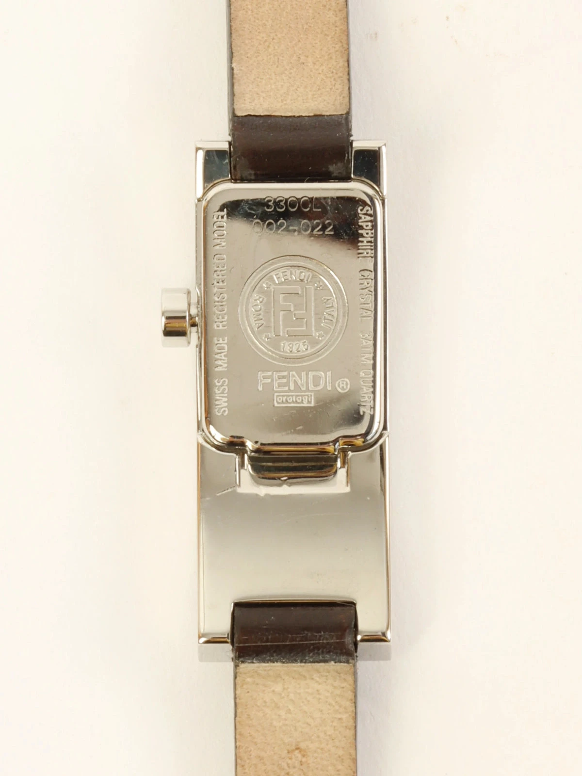 QOO Vintage FENDI Square Logo Face Watch Silver/Dark Brown 12 QOO Vintage FENDI Square Logo Face Watch Silver/Dark Brown - Image 10