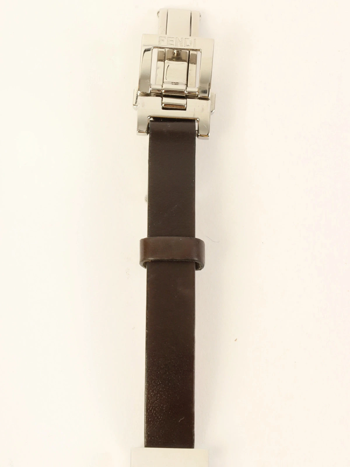 QOO Vintage FENDI Square Logo Face Watch Silver/Dark Brown 8 QOO Vintage FENDI Square Logo Face Watch Silver/Dark Brown - Image 6