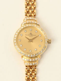 QOO Vintage Baume & Mercier 18K Diamond Round Face Watch -Best Jewelry Store IMG 4943
