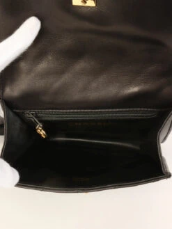 QOO Vintage CHANEL Around 1990 Made Turn-Lock Waist Bag Black -Best Jewelry Store IMG 5325