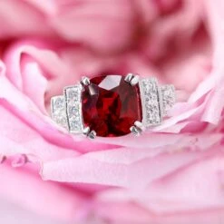 Sarl Baume New Art Deco Style Natural Vivid Red Spinel Diamonds 18 Karat White Gold Ring 21 Sarl Baume New Art Deco Style Natural Vivid Red Spinel Diamonds 18 Karat White Gold Ring -Best Jewelry Store IMG 5328 master