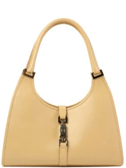 QOO Vintage GUCCI Jackie Shoulder Bag Beige
