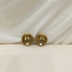 Luxcellent Chanel Gold CC Round Clip On Earrings Sku# 72555 -Best Jewelry Store IMG 5663