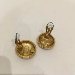 Luxcellent Chanel Gold CC Round Clip On Earrings Sku# 72555 -Best Jewelry Store IMG 5667 eea518b5 1b8f 4292 b7f6 69bcdb092714