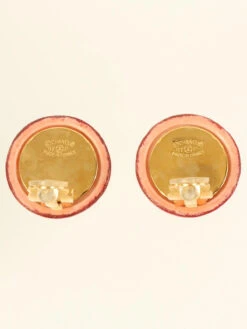 QOO Vintage CHANEL 1997 Made Round Logo Earrings Red -Best Jewelry Store IMG 5950