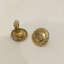 Luxcellent Chanel Gold CC Round Clip On Earrings Sku# 71901L -Best Jewelry Store IMG 6048
