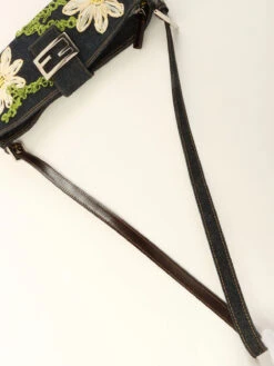 QOO Vintage FENDI Denim Flower Motif Mamma Baguette Indigo/Multi -Best Jewelry Store IMG 6486