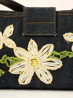 QOO Vintage FENDI Denim Flower Motif Mamma Baguette Indigo/Multi -Best Jewelry Store IMG 6499