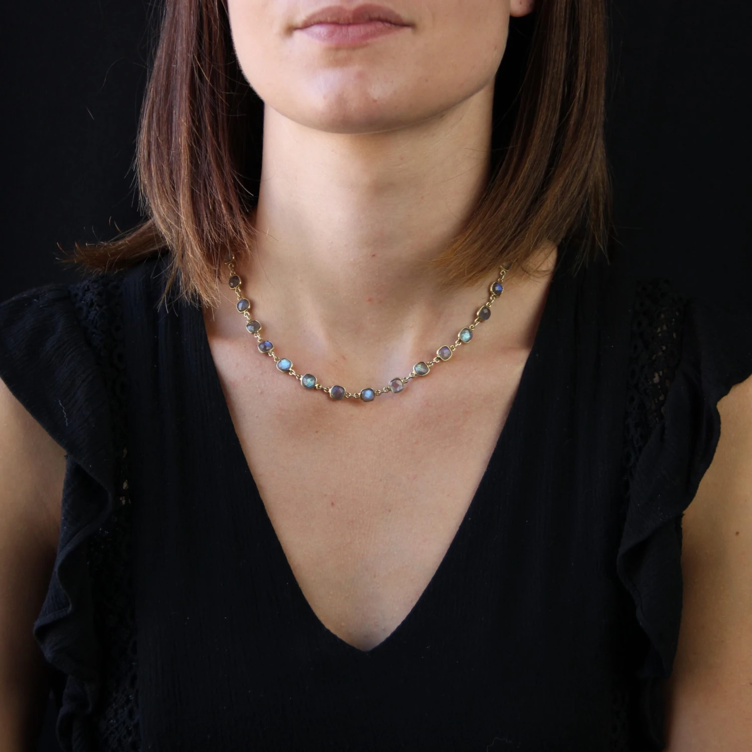 Sarl Baume Modern Baume Creation Labradorites Vermeil Necklace 4 Sarl Baume Modern Baume Creation Labradorites Vermeil Necklace - Image 2