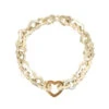 QOO Vintage TIFFANY & CO. Heart Link Bracelet Silver/Gold