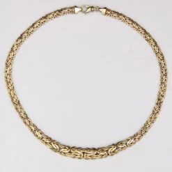Sarl Baume French Modern 18 Karat Yellow Gold Interlaced Flat Mesh Necklace -Best Jewelry Store IMG 7286 master