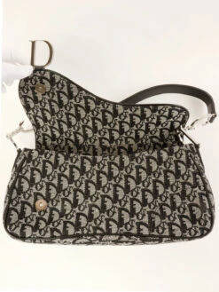 QOO Vintage DIOR Trotter Pattern Saddle Bag Black -Best Jewelry Store IMG 7714