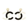 QOO Vintage CHANEL 1996 Made Pearl Cc Mark Swing Earrings Black/White 1 QOO Vintage CHANEL 1996 Made Pearl Cc Mark Swing Earrings Black/White -Best Jewelry Store IMG 8110